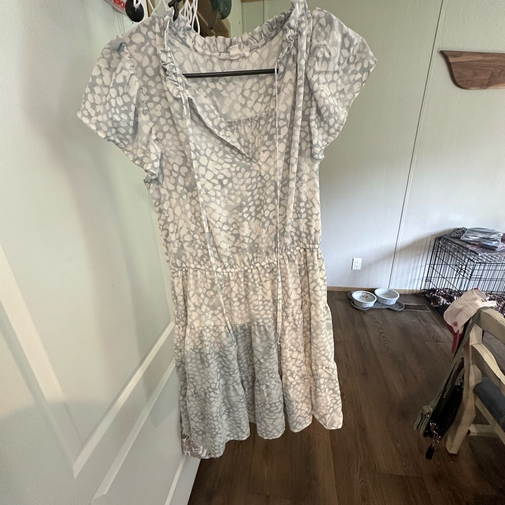 T.J.Maxx blue and white dress